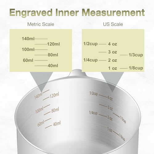 1PCS 2/3Cup (160ml, 5.3oz) Measuring Cup, Etched Inner Scale Measure Scoop