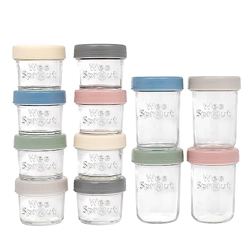 Glass Baby Food Storage Jars w (12 Count)