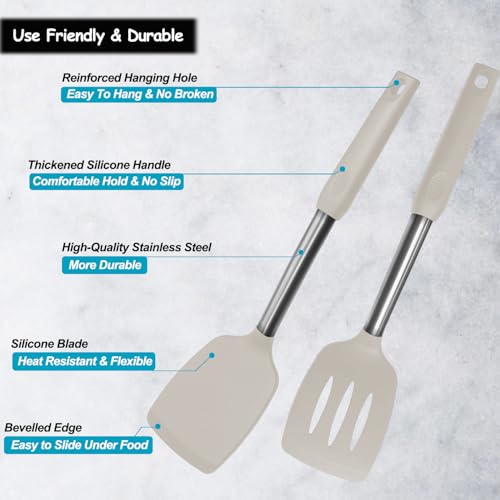 Silicone Spatula and Cooking Spoon (5 Count)
