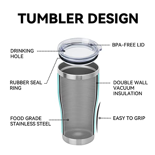 20oz Tumbler with Lid Stainless Steel Tumblers Bulk (8 Count)