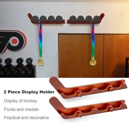 2 Pack Hockey Puck Display Case for 4 Pucks (2 Count)