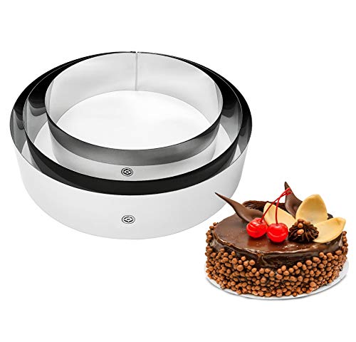 NewlineNY Stainless Steel Cake Mousse Rings for creating Round Appetizers