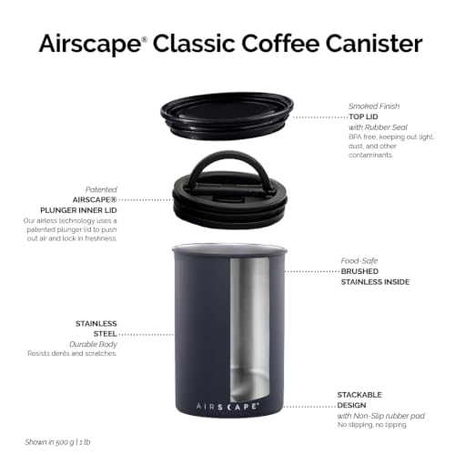 Airscape Stainless Steel Coffee Canister