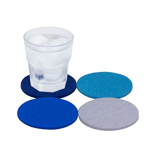 Bierfilzl Merino Wool Round Coasters Set of 4 (4 Count)
