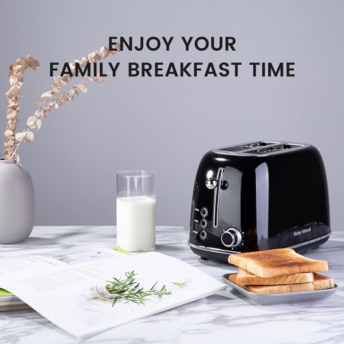 2 Slice Toaster Retro Stainless Steel with Bagel