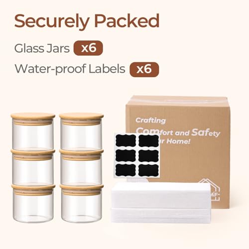 Glass Storage Containers with Lids 0.5 Qt (6 Count)