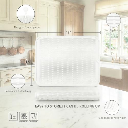 Silicone Dish Drying Mat for Multiple Usage