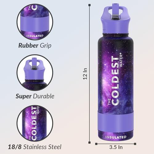 Coldest Insulated Water Bottle with Straw Lid