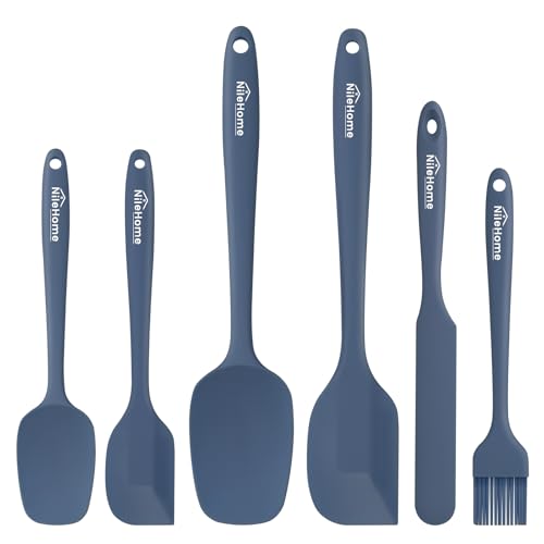 6 Pieces Silicone Spatula Set with Silicone Brush (6 Count)