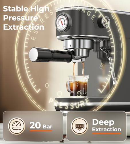 20 Bar Espresso Machine with Milk Frother