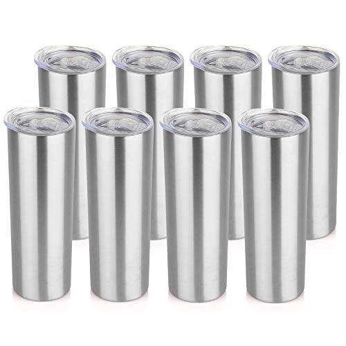20 oz Skinny Tumblers Bulk Set (8 Count)
