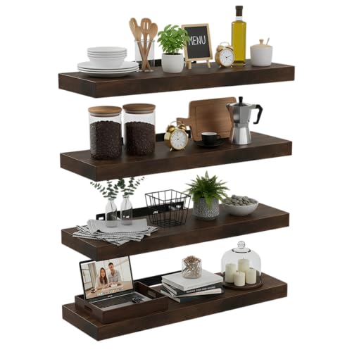 Floating Wall Shelves (4 Count)