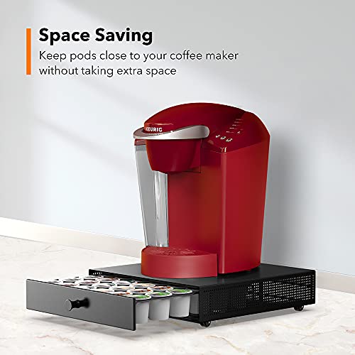 K Cup Coffee Pod Storage Drawer with Sliding Tray