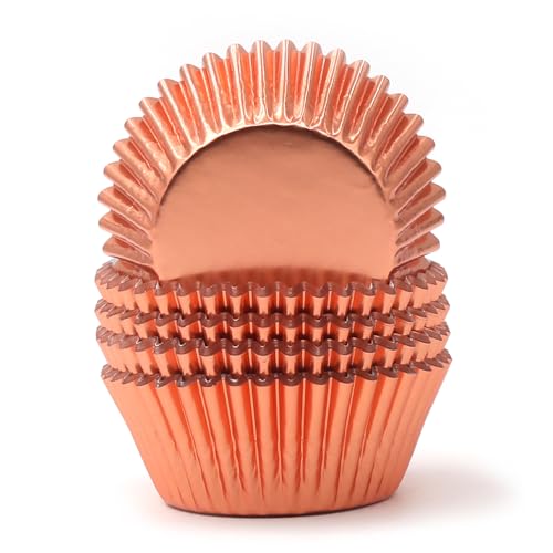 Standard Champagne Gold Foil Cupcake Liners Muffin Baking Cups for Party and More (100 Count)