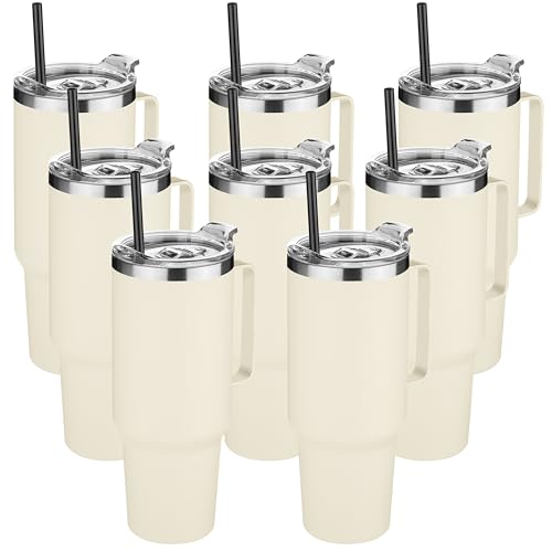 40 oz Stainless Steel Tumbler with Handle (8 Count)