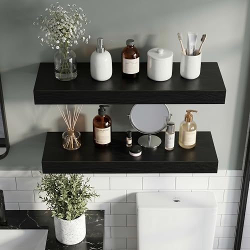 24 Inch Floating Shelves Wall Mounted for Display (2 Count)