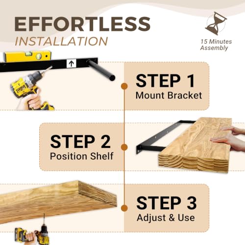 36" Floating Shelves for Wall