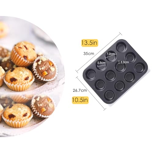 2 Packs Nonstick Round Muffin Baking Pan Tin (2 Count)
