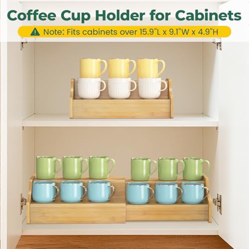 Coffee Mug Cup Holder Rack for Cabinets Countertop
