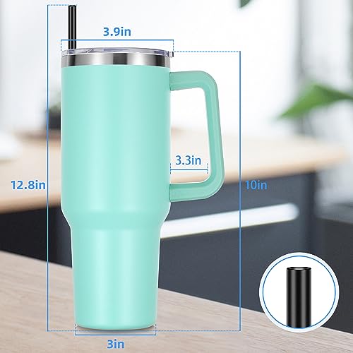 40 oz Tumbler with Handle and Straw