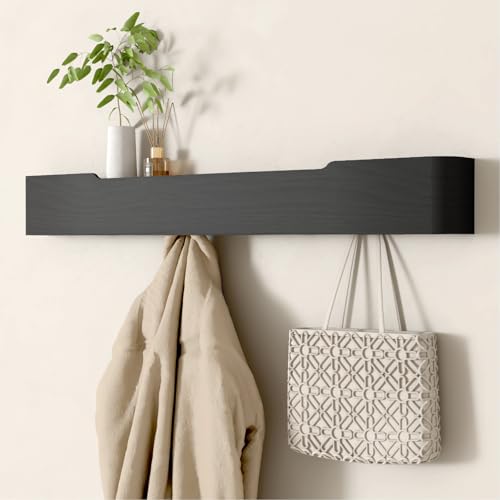 Wall Mounted Coat Rack with Shelf