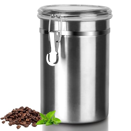 Stainless Steel Food Container with Clear Lids Airtight Storage Container Stackable Small Canisters Kitchen Pantry Storage for Cereal