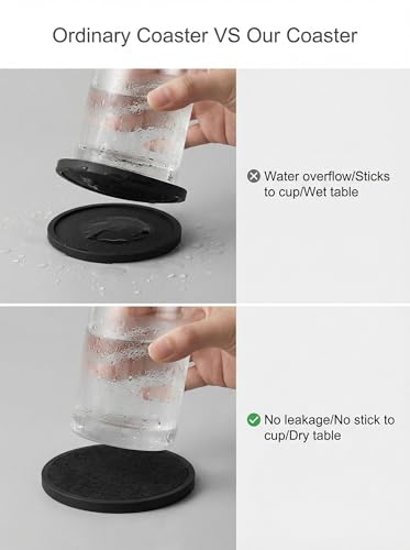 Absorbent Coasters for Drinks with Holder (7 Count)