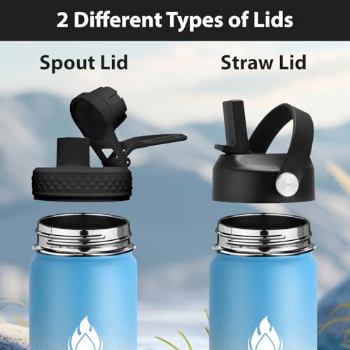 Water Bottle 24oz Double Wall Vacuum Insulated Leak Proof Stainless Steel Sports Water Bottle
