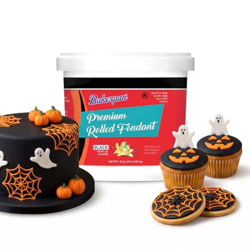 Premium Rolled Black Fondant for Cake Decorating (32 Ounce)