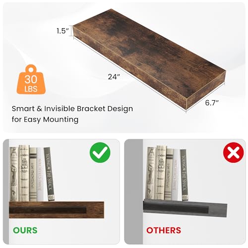 Floating Shelves for Wall (2 Count)