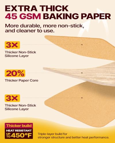 200Pcs 12x16 In Unbleached Parchment Paper for Baking