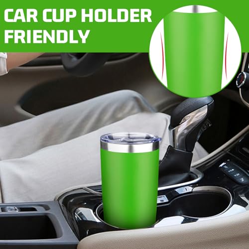 20oz Tumbler with Lid Double Wall Vacuum Insulated Travel Coffee Mug Stainless Steel Thermal Cup Powder Coated Sturdy Coffee Tumbler Bulk for Hot and Cold Beverages (6 Count)