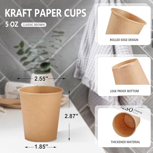 400 Pack 5 oz Kraft Paper Cups (400 Count)