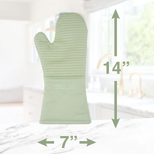 Extra Long Silicone Oven Mitts Heat Resistant 500 Degrees