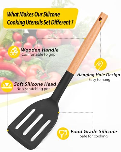 Pack of 4 Silicone Cooking Utensils Set (4 Count)