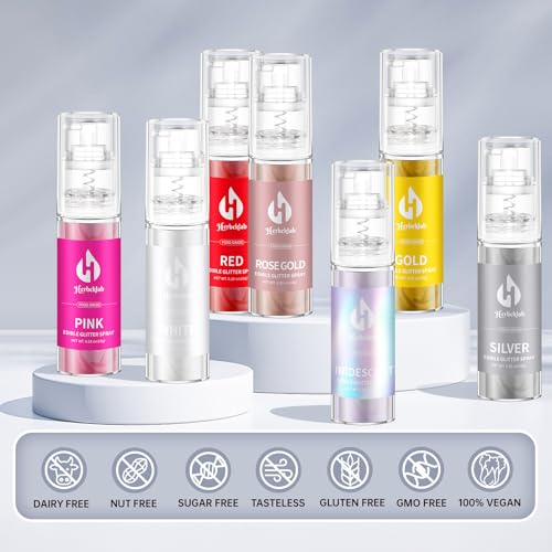 White Edible Glitter Spray