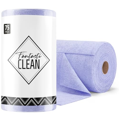 Microfiber Cleaning Cloth Roll (75 Count)