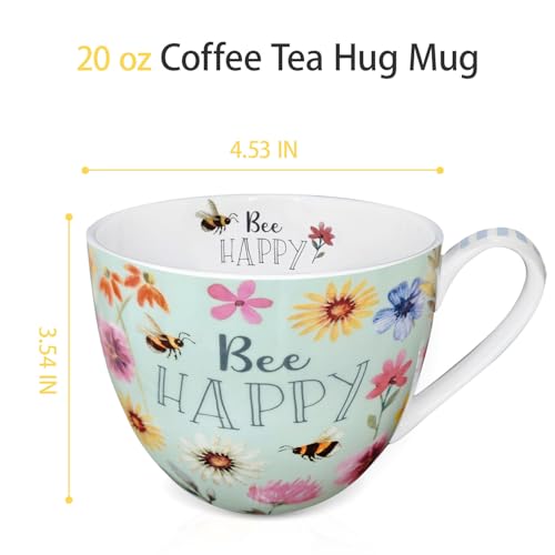 20 oz Bees & Flowers Coffee Hug Mug