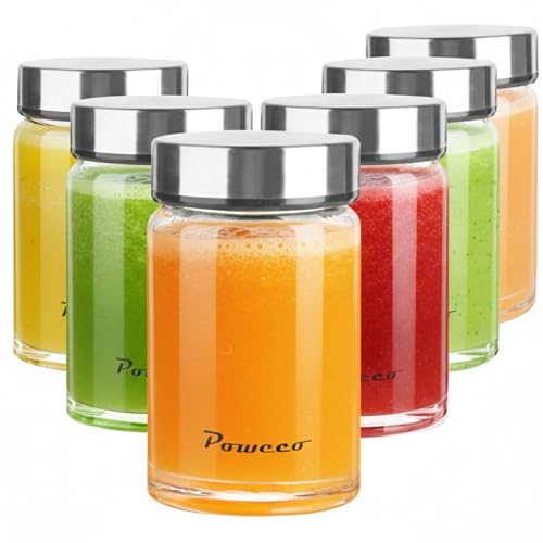 Glass Juice Bottles 6 Pack 10 oz (6 Count)