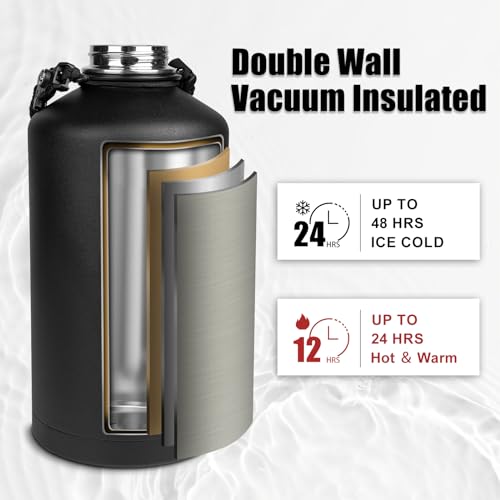 64oz Water Bottle with Powder Coated