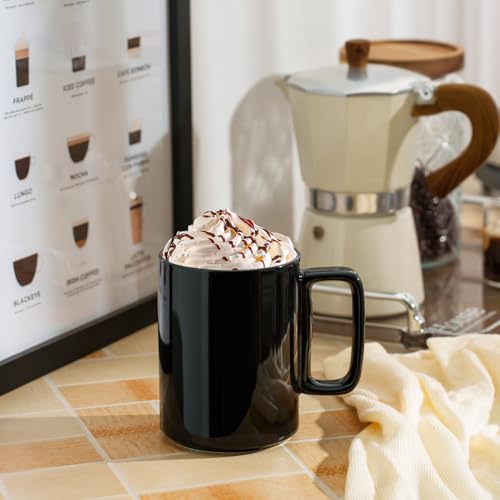 Large 15 Ounces Porcelain Coffee Mug Tea Mugs Set of 6 (6 Count)