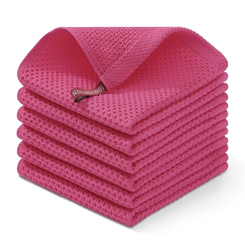 100% Cotton Waffle Weave Kitchen Dish Cloths 6 (6 Count)
