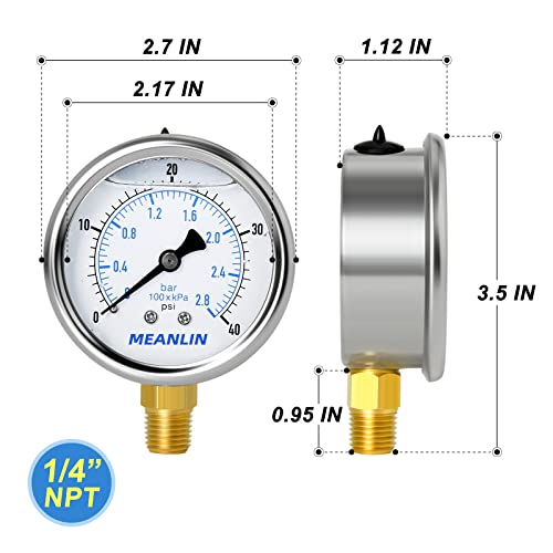 0~40Psi Stainless Steel 1