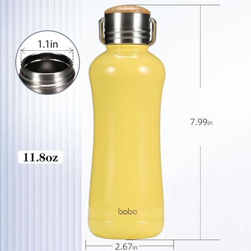 Mini Insulated Water Bottle With Bamboo Lid
