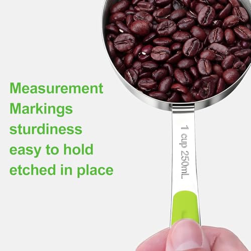 Measuring Cups and Spoons Set Stainless Steel 10 Piece for Cooking and Baking (10 Count)
