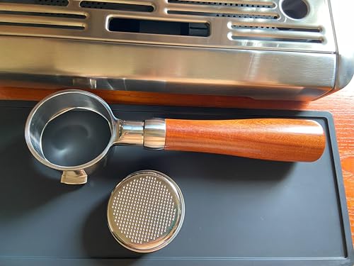 51mm Bottomless Portafilter Compatible with DeLonghi Espresso Machine Stainless Steel 51mm Portafilter 2 Ear for ECP3420
