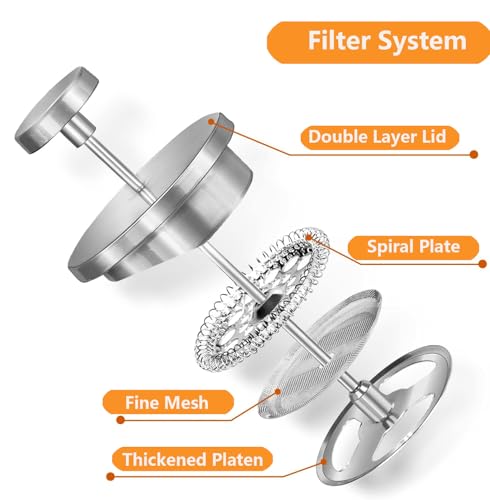 Stainless Steel French Press Coffee Maker 1500ml