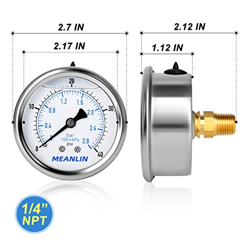 0~40Psi Stainless Steel 1