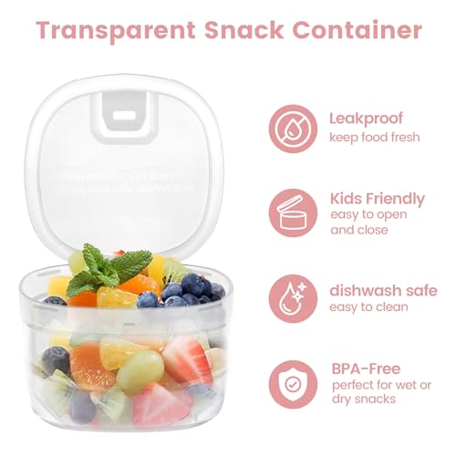 2-in-1 Insulated Food Jar with a Snack Container - 15oz Kids Soup Thermos for Hot Food with Handle and Spoon, Leak Proof Bento Lunch Box Kids, Perfect for School & Travel