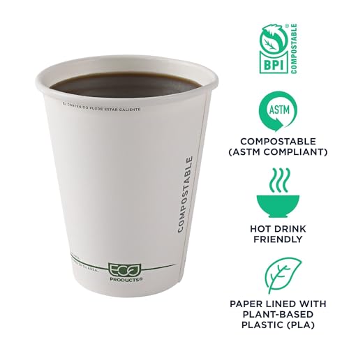GreenStripe Disposable Paper Hot Cups (1000 Count)